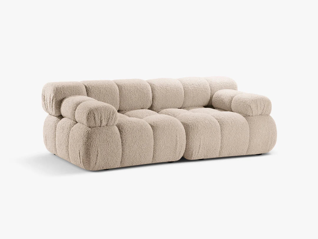 Selene 2-Sitzer Sofa in Bouclé, 188 cm Breite - Modulsofa #Variant_Beige