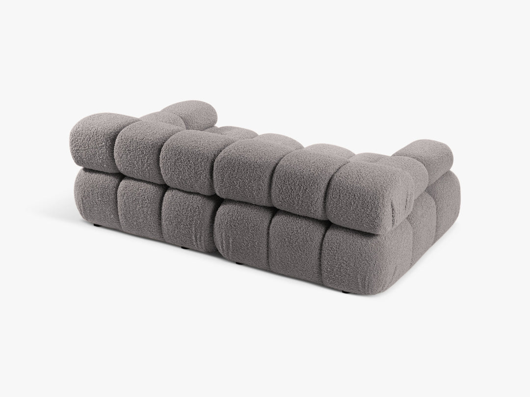 Selene 2-Sitzer Sofa in Bouclé, 188 cm Breite - Modulsofa #Variant_Grau