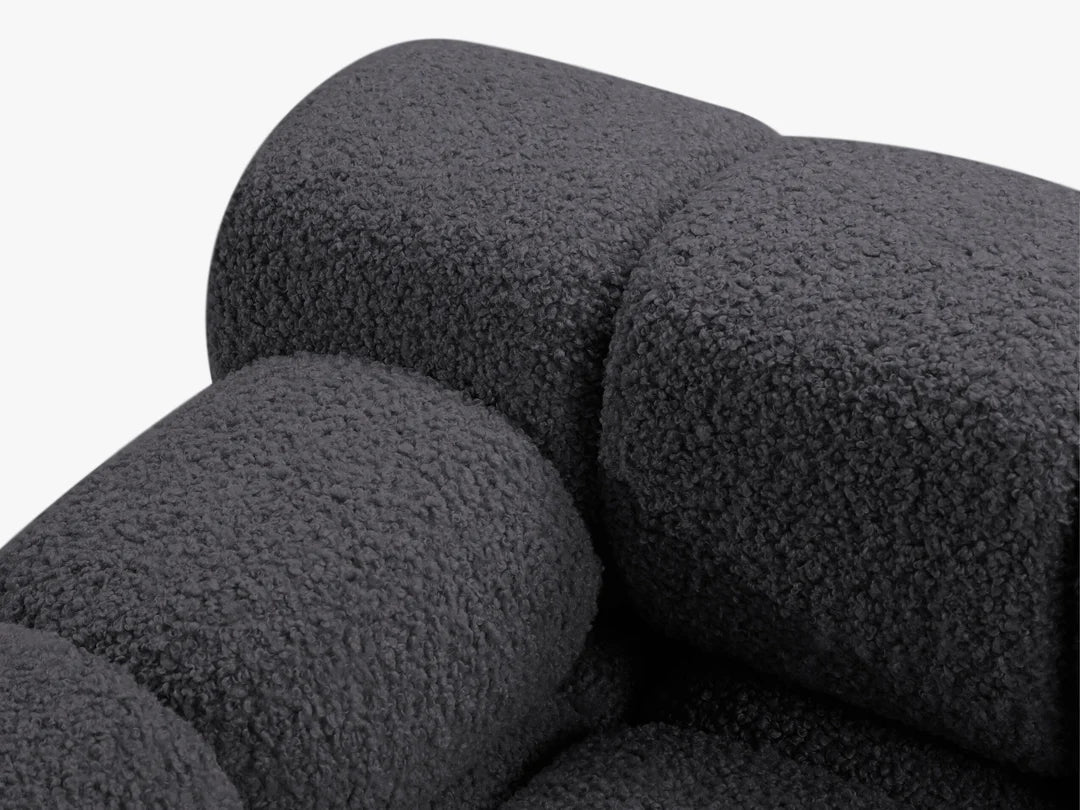 Selene 2-Sitzer Sofa in Bouclé, 188 cm Breite - Modulsofa #Variant_Graphit