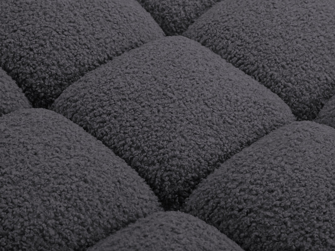 Selene 2-Sitzer Sofa in Bouclé, 188 cm Breite - Modulsofa #Variant_Graphit