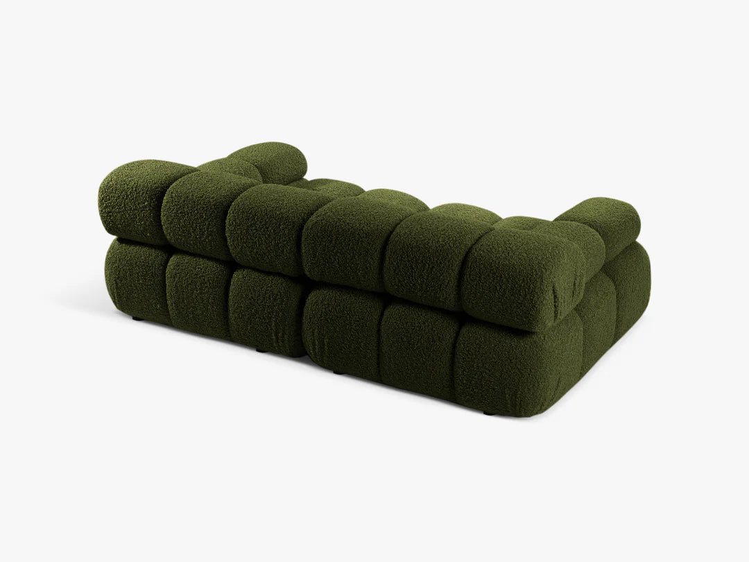 Selene 2-Sitzer Sofa in Bouclé, 188 cm Breite - Modulsofa #Variant_Grün