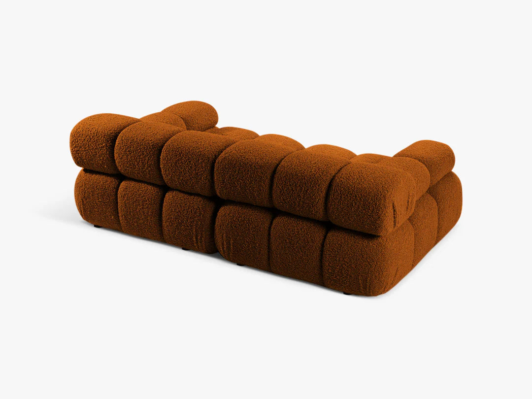 Selene 2-Sitzer Sofa in Bouclé, 188 cm Breite - Modulsofa #Variant_Rot