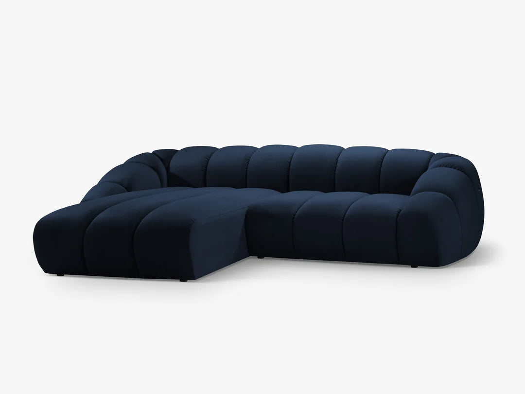 Monto in Samt, 305 cm Breite - Bubble Modulsofa #Variant_Blau-Links