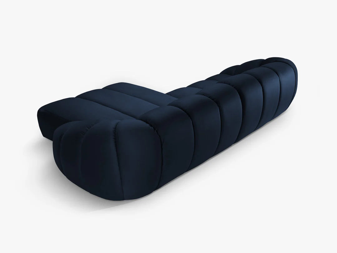 Monto in Samt, 305 cm Breite - Bubble Modulsofa #Variant_Blau-Rechts