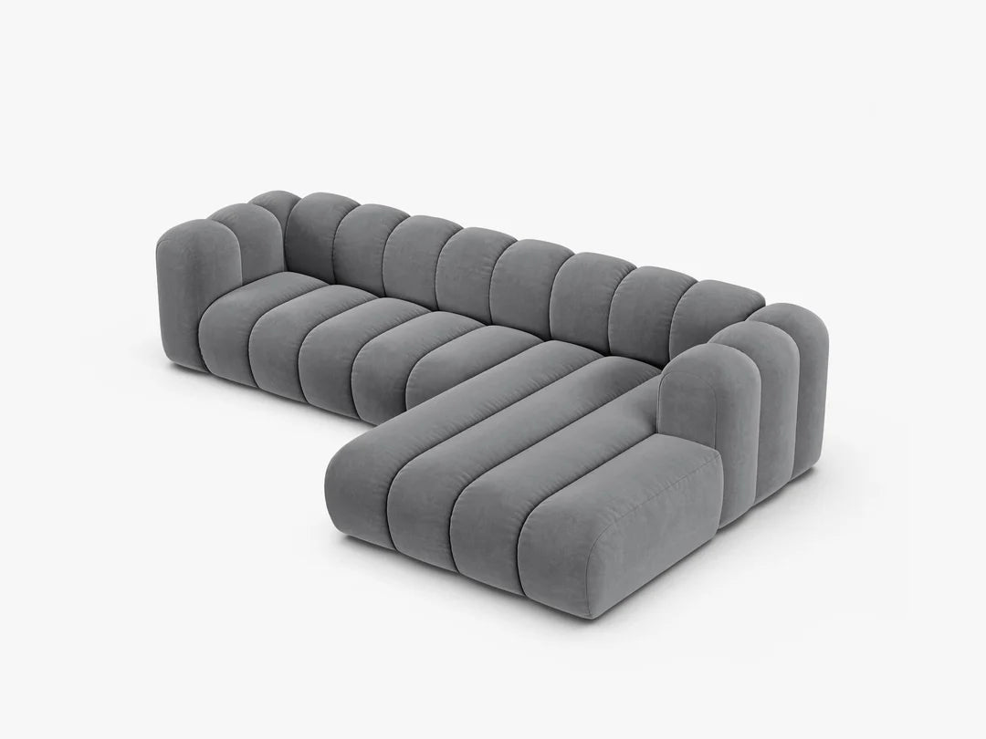 Grandé in Samt, 290 cm Breite - Modulsofa