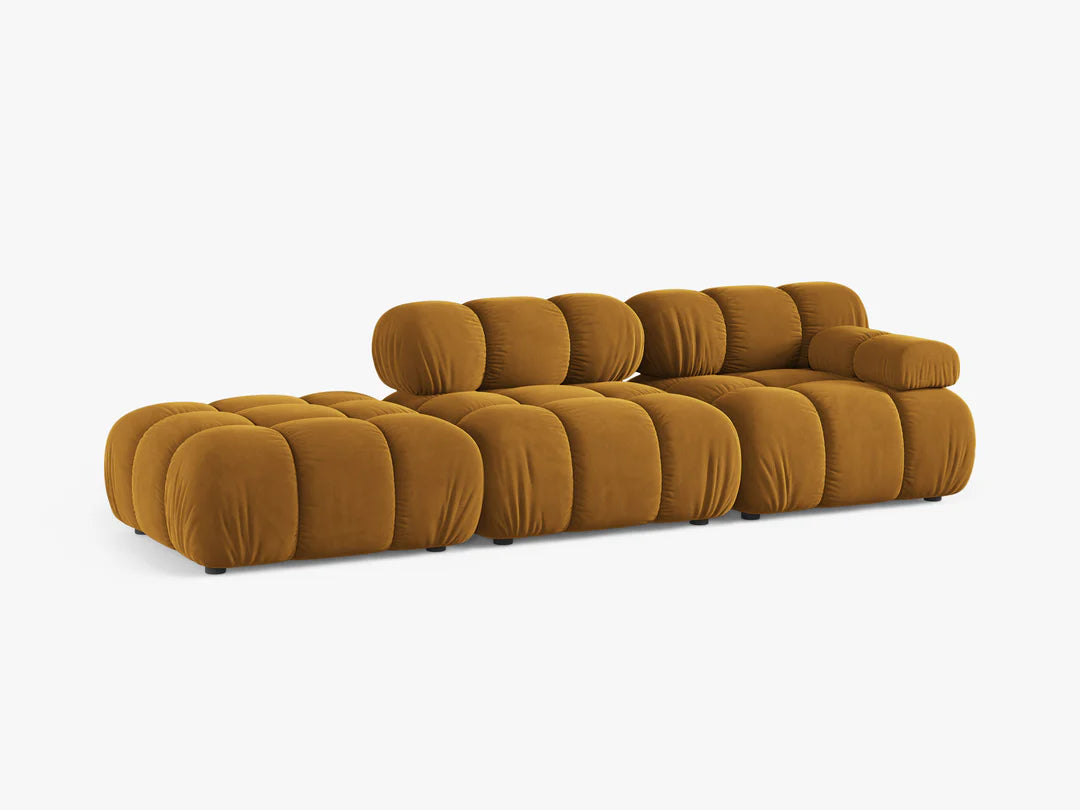 Selene in Samt, 282 cm Breite - Modulsofa
