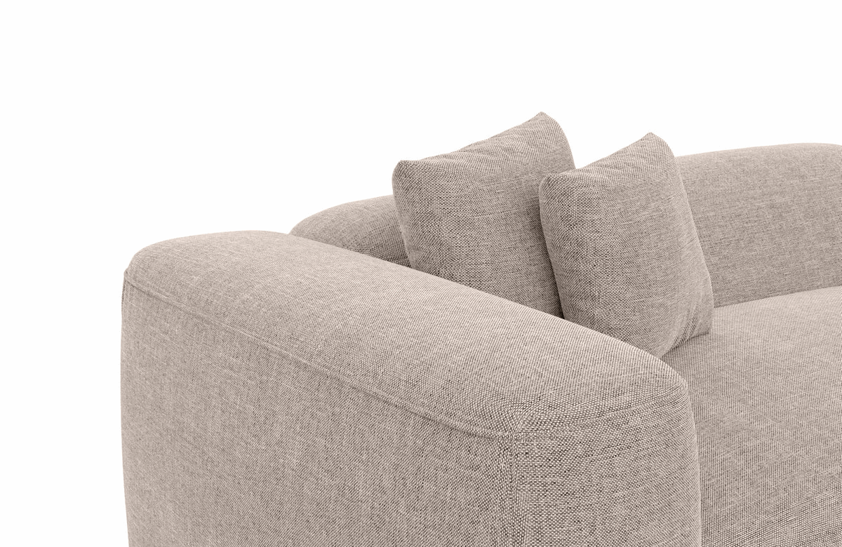 Modernes Ecksofa in Struktur, 267 cm Breite