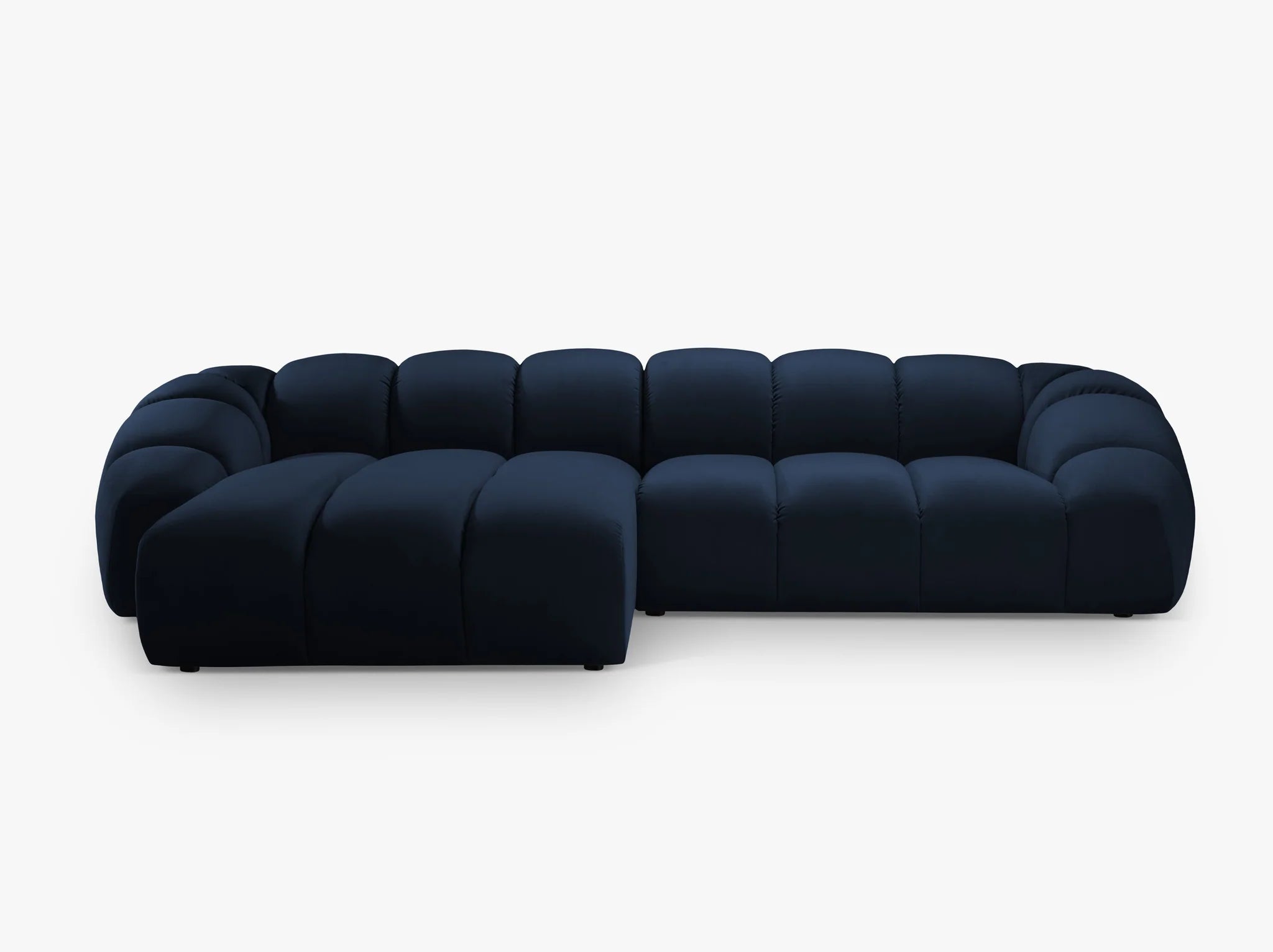 Monto in Samt, 305 cm Breite - Bubble Modulsofa #Variant_Blau-Links