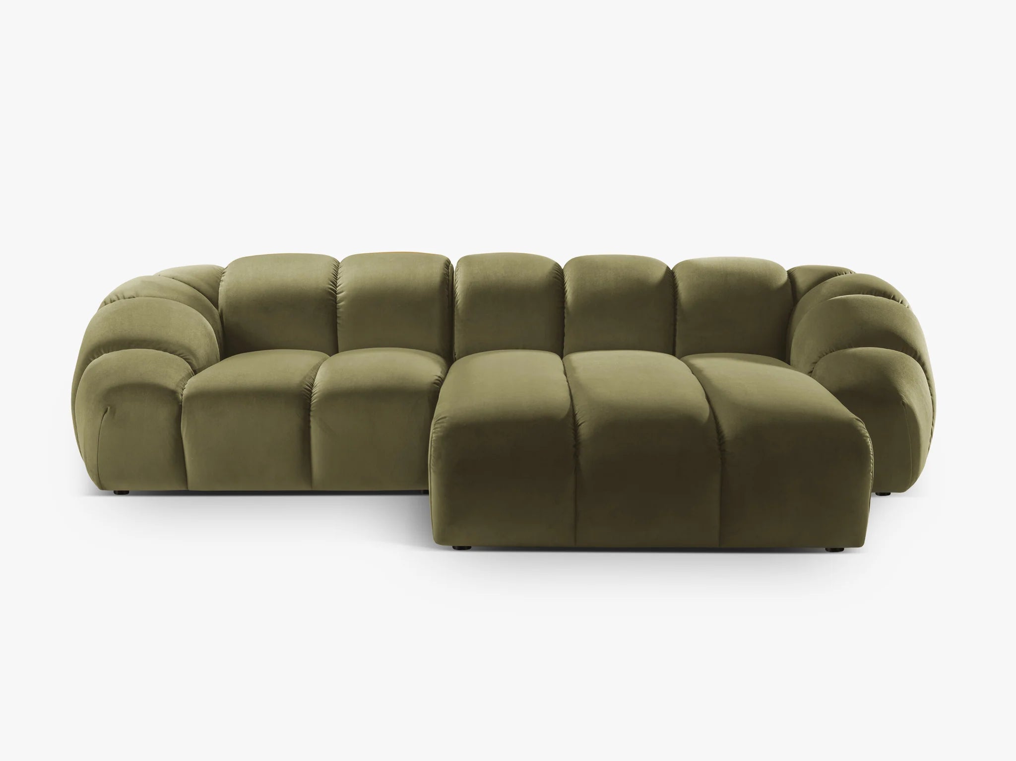 Monto Ecksofa (rechts) in Samt, 270 cm Breite - Modulsofa-2