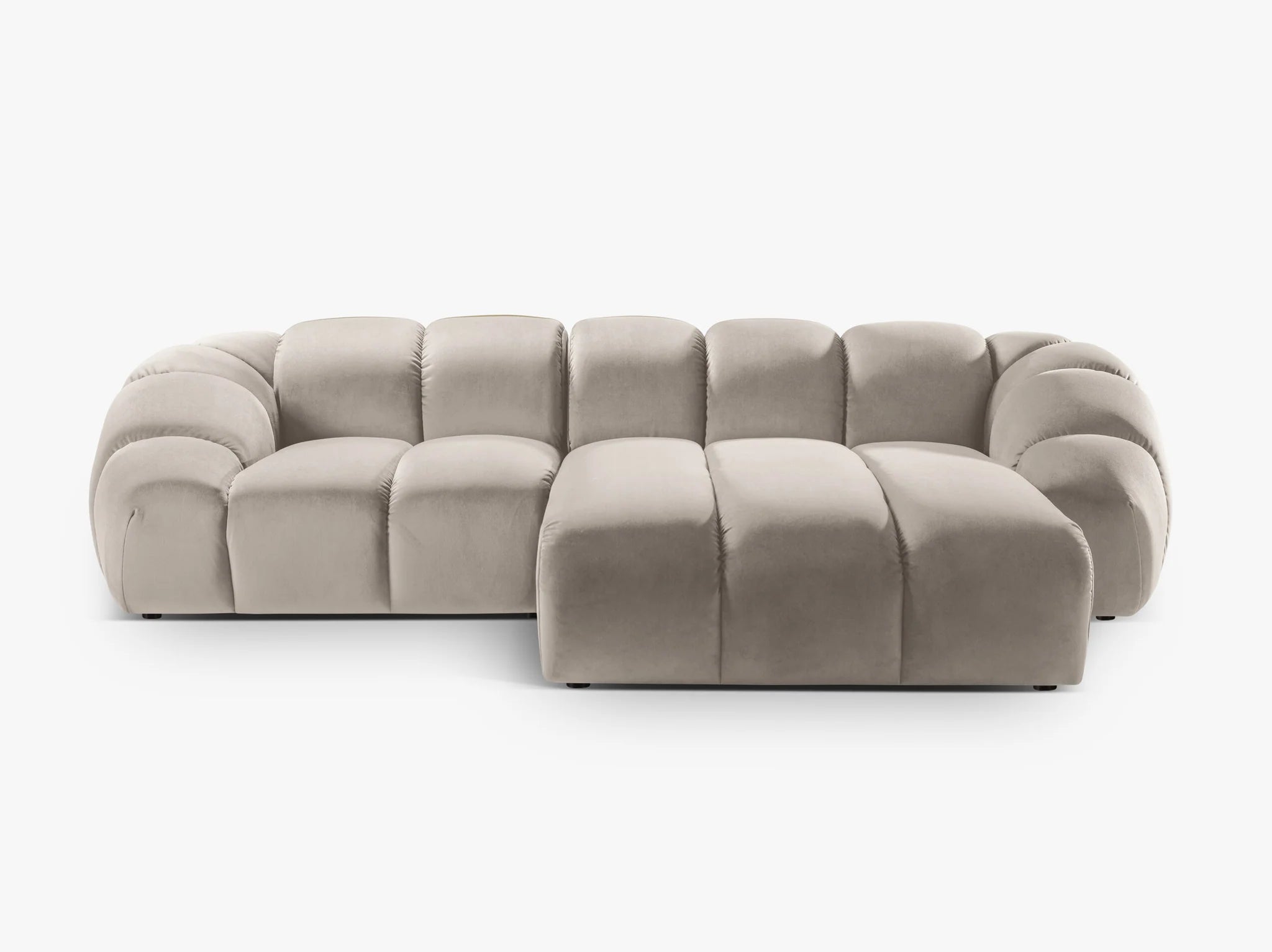 Monto Ecksofa (rechts) in Samt, 270 cm Breite - Modulsofa-5