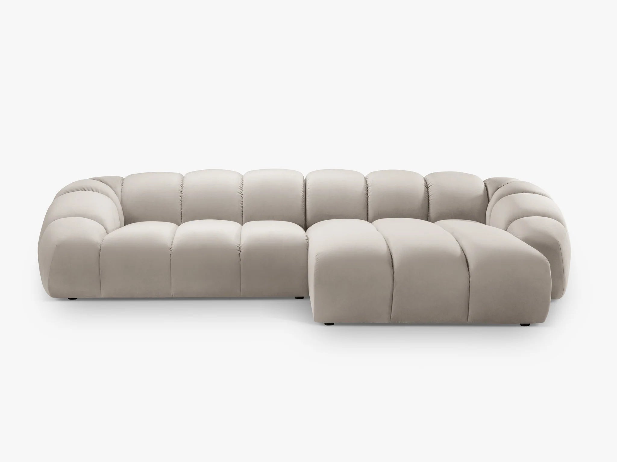 Monto Ecksofa (rechts) in Samt, 305 cm Breite - Modulsofa-5