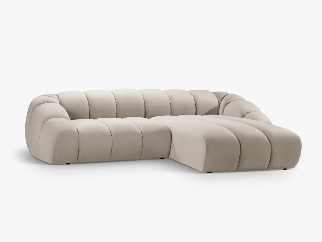 Monto Ecksofa (rechts) in Samt, 305 cm Breite - Modulsofa-6