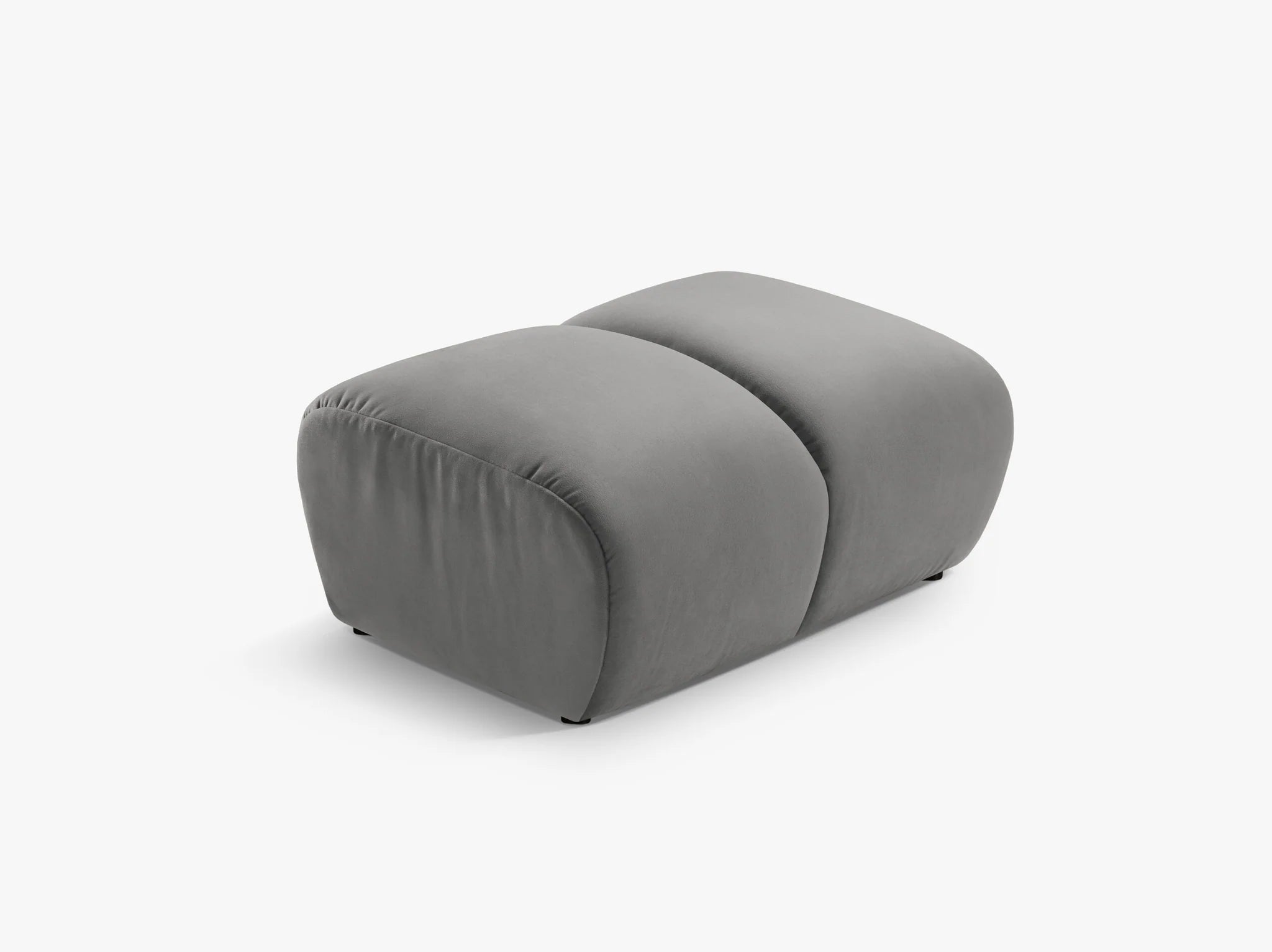 Monto Hocker in Samt, 70 cm Breite - Modulsofa-2