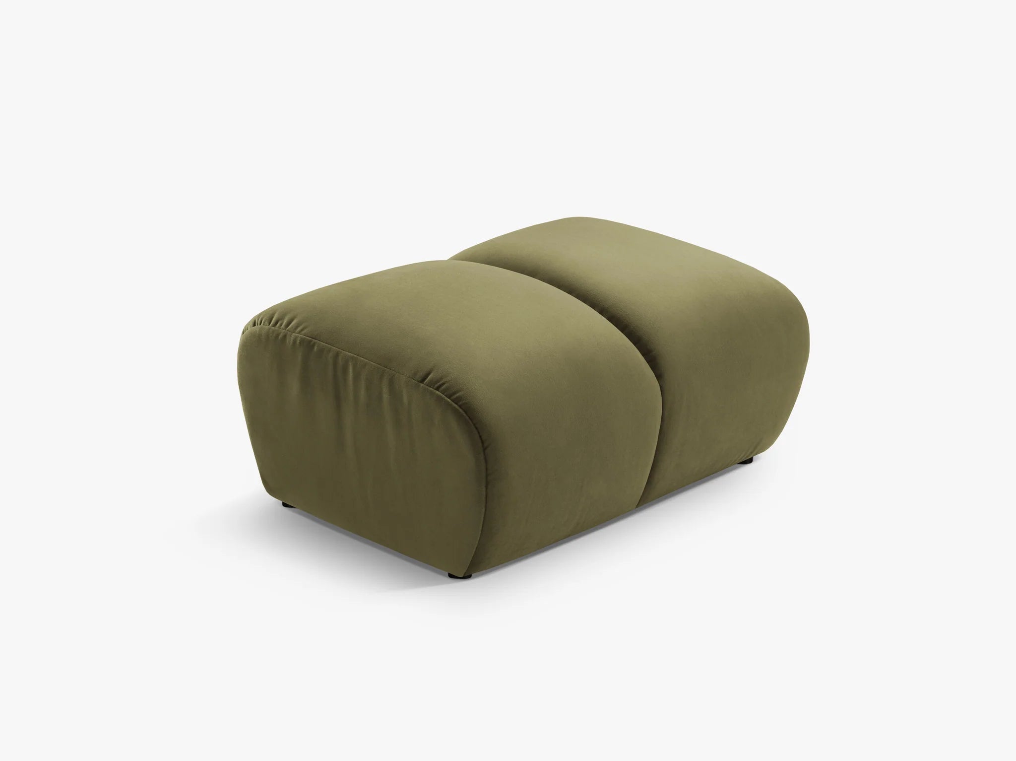 Monto Hocker in Samt, 70 cm Breite - Modulsofa-3