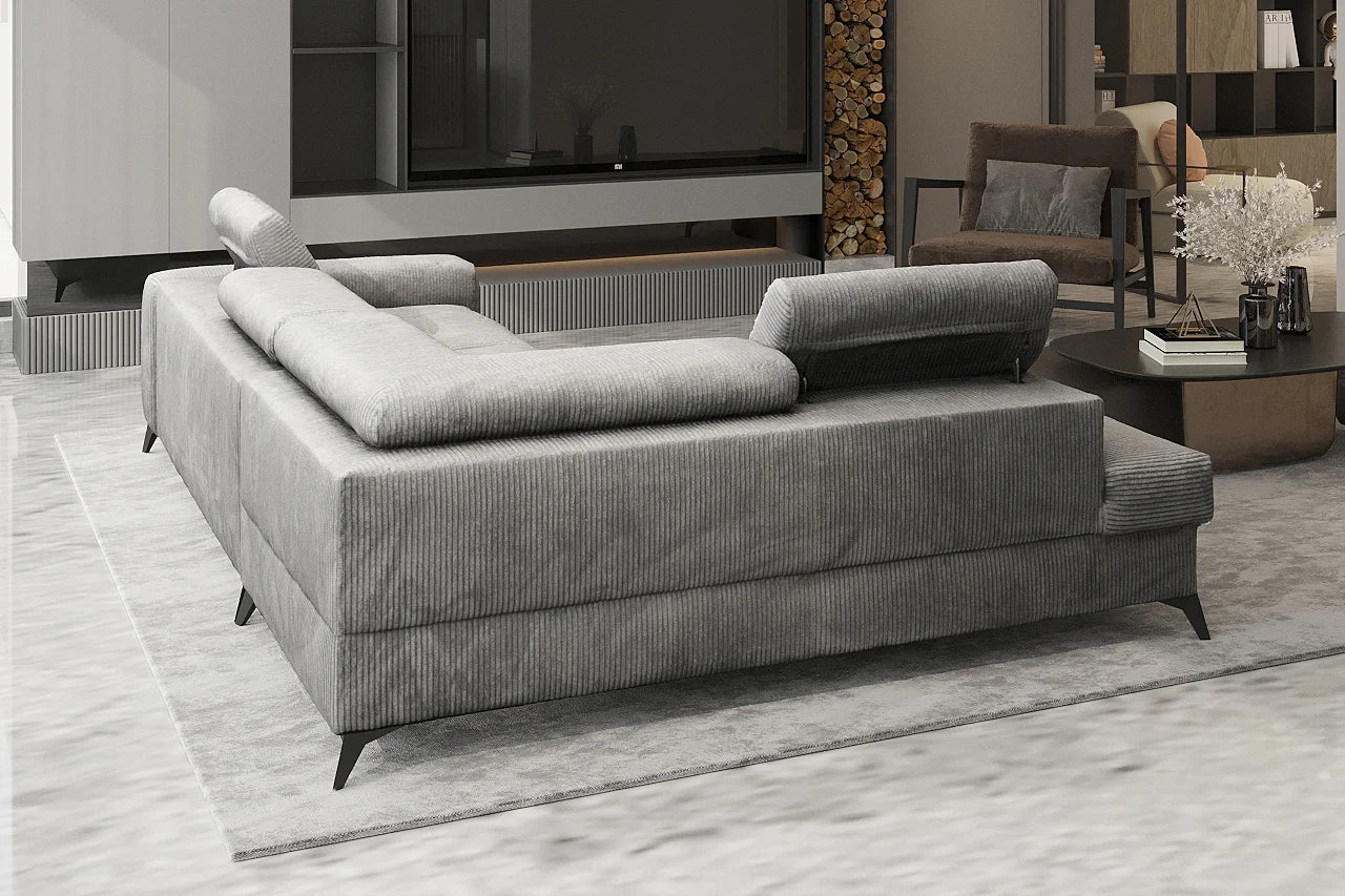 Ecksofa Anafi in Cord, 271 cm Breite