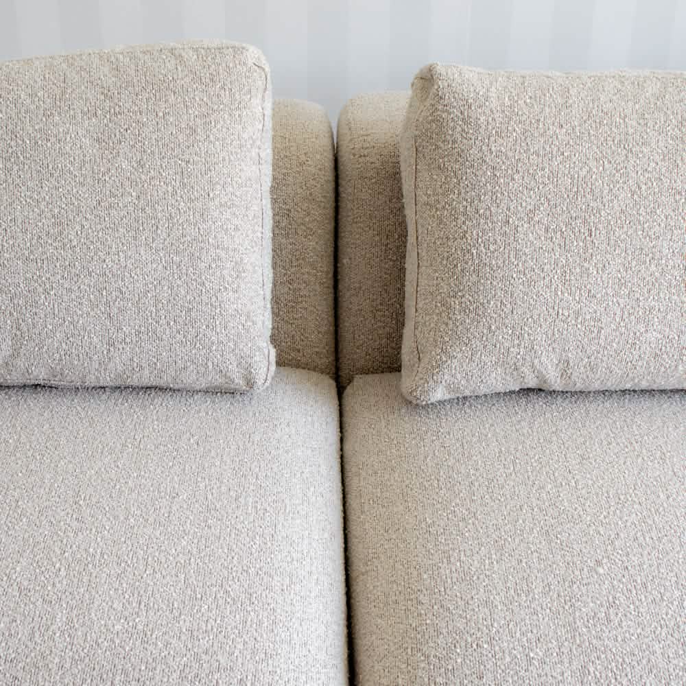 Nolio Modulsofa in Bouclé Beige, 220 cm Breite | PolsterOase