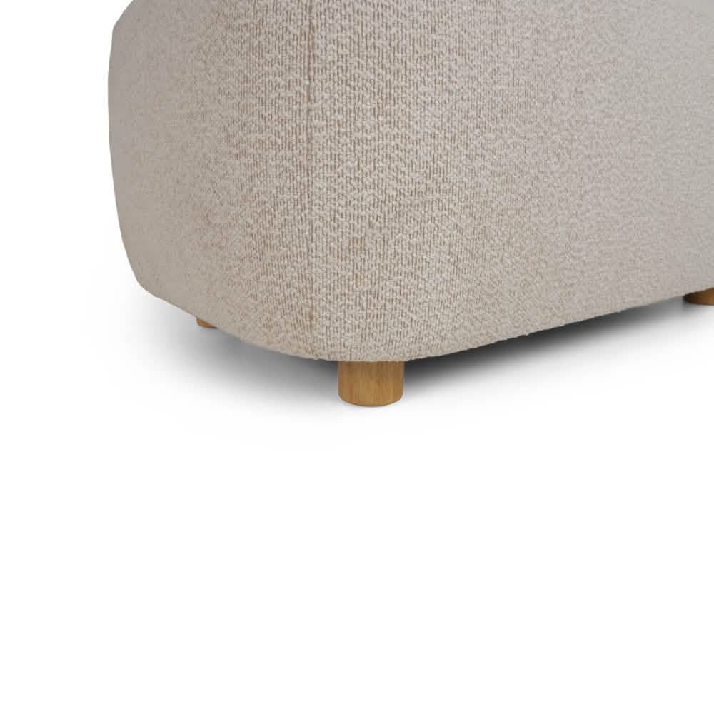 Nolio Hocker in Bouclé Braun, 95 cm Breite | PolsterOase