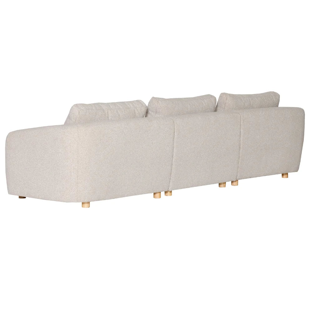 Nolio Modulsofa (links) in Bouclé Braun, 315 cm Breite | PolsterOase