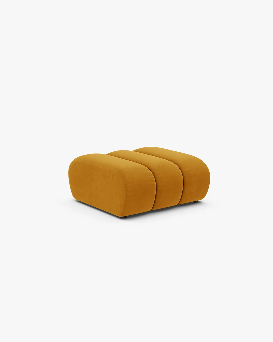 PolsterOase Hocker – Grandé Hocker in Samt, 92 cm Breite, Gelb – Ansicht 3