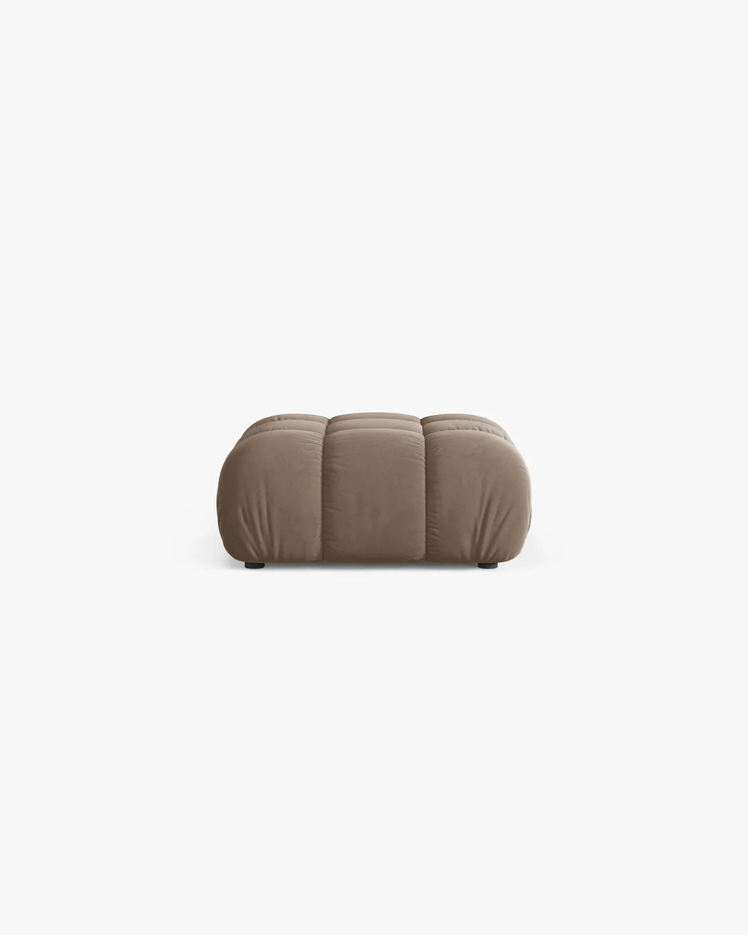 PolsterOase Hocker – Selene Hocker in Samt, 95 cm Breite, Cappuccino – Ansicht 1