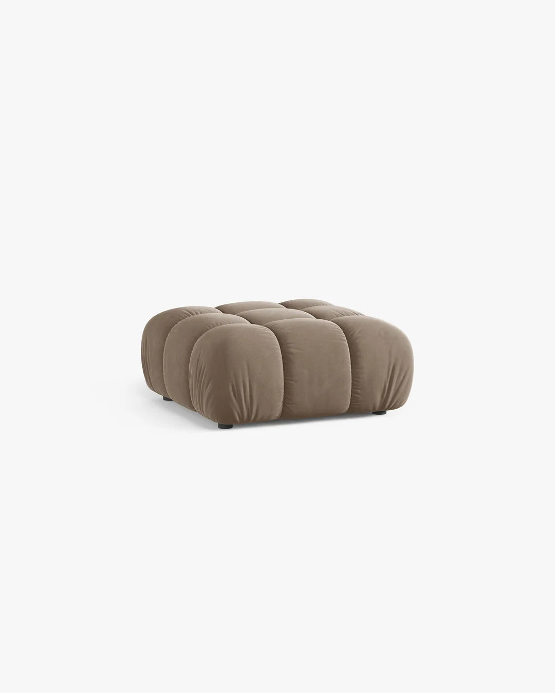 PolsterOase Hocker – Selene Hocker in Samt, 95 cm Breite, Cappuccino – Ansicht 3