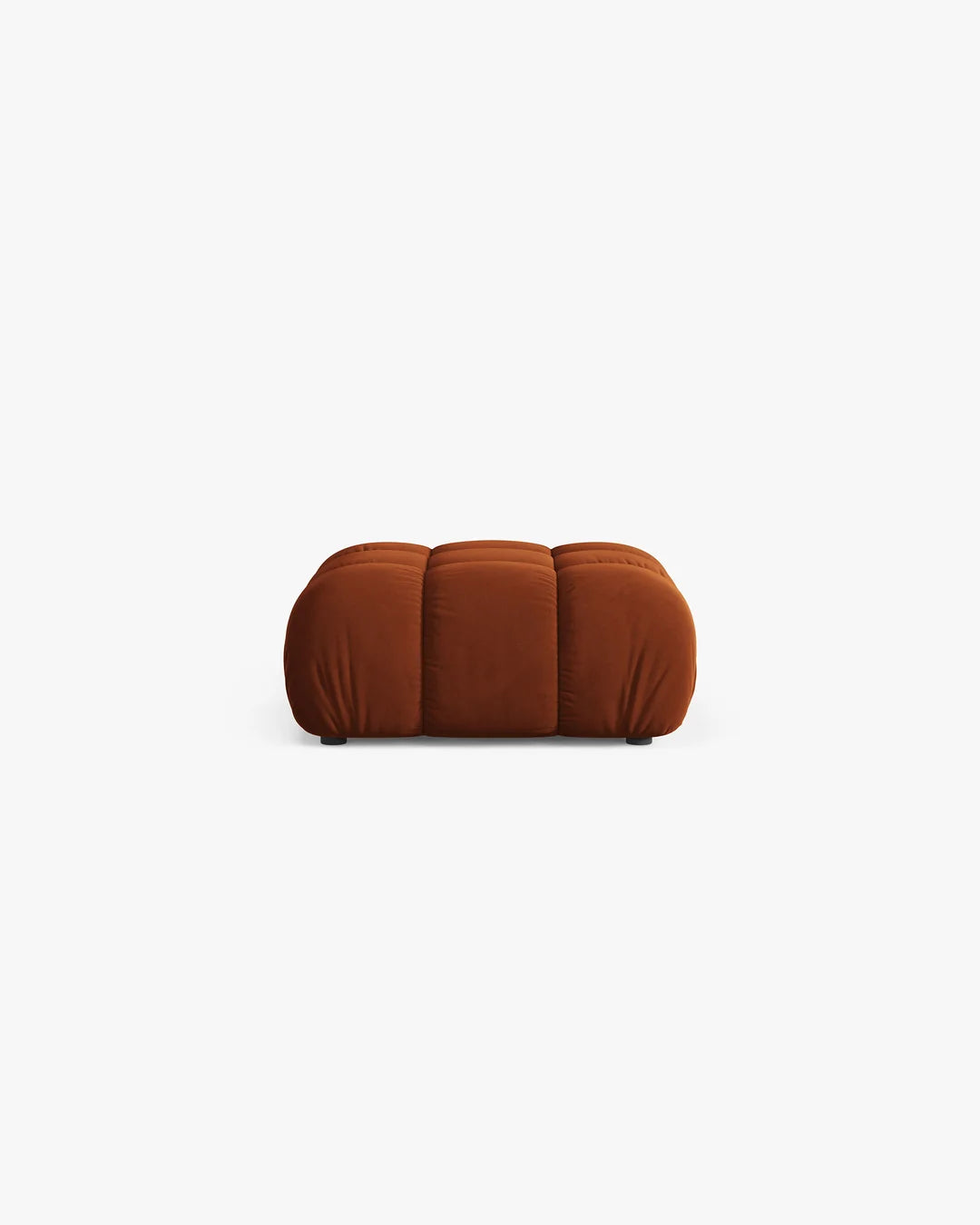 PolsterOase Hocker – Selene Hocker in Samt, 95 cm Breite, Terrakotta – Ansicht 1