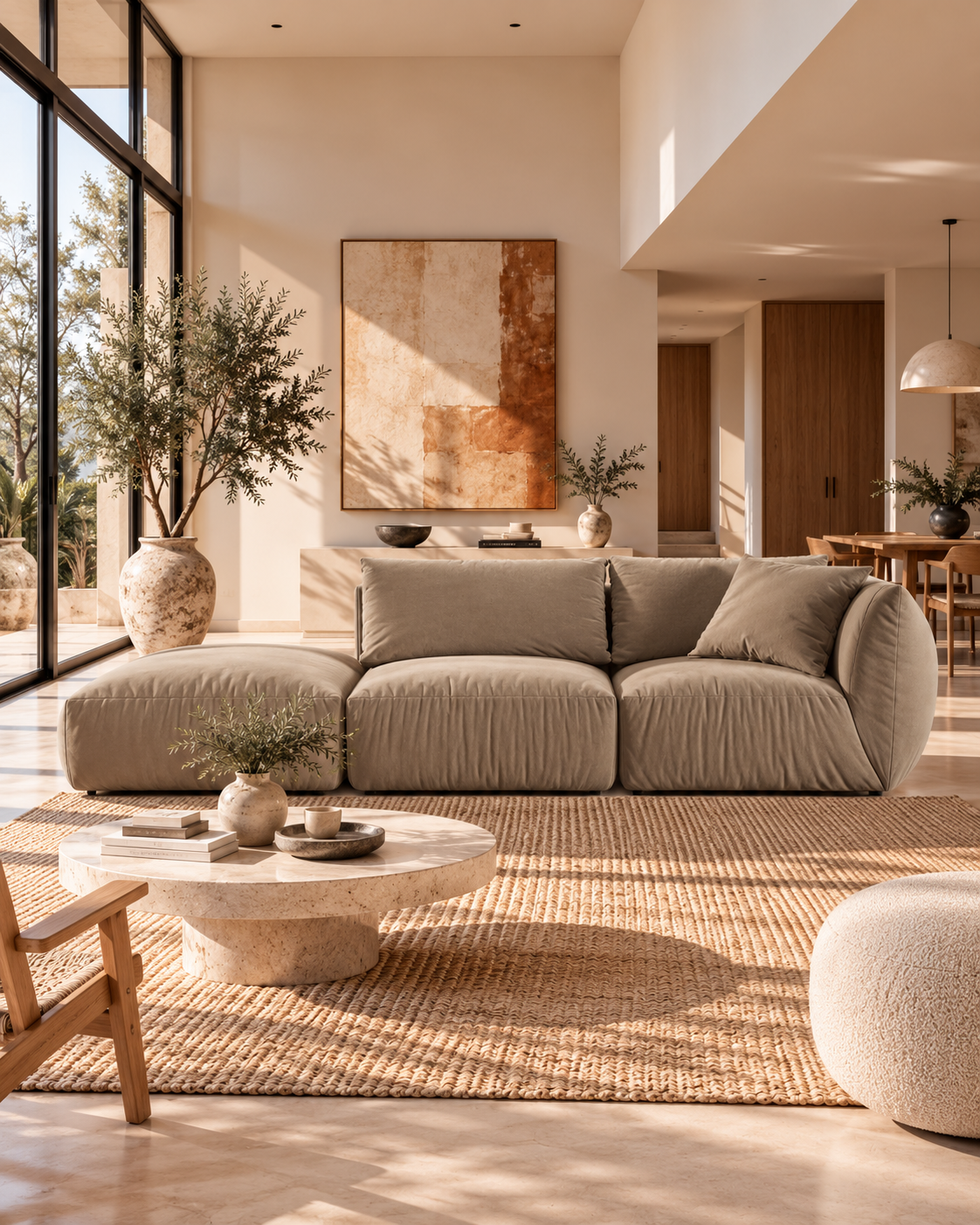 PolsterOase Modulsofa – Bono Modulsofa mit Récamiere aus Samt, Dreisitzer, 295 cm – zusätzliche Produktansicht