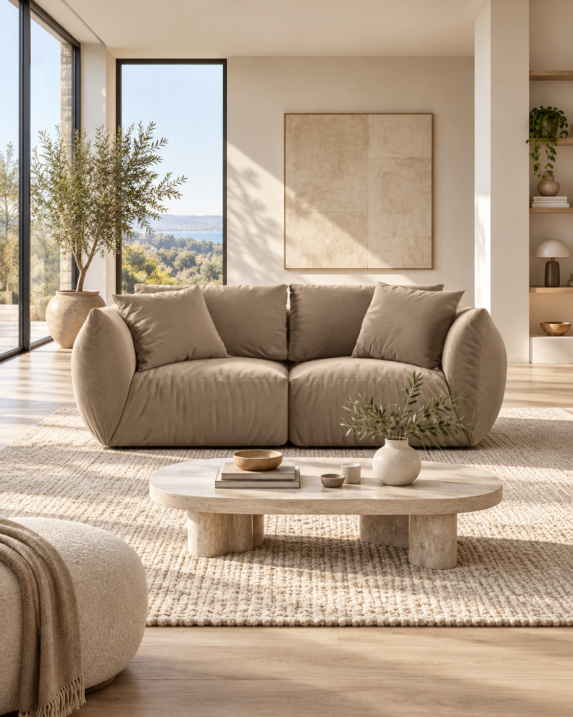PolsterOase Sofa – Bono Modulsofa aus Samt, 3-Sitzer, 230 cm – zusätzliche Produktansicht