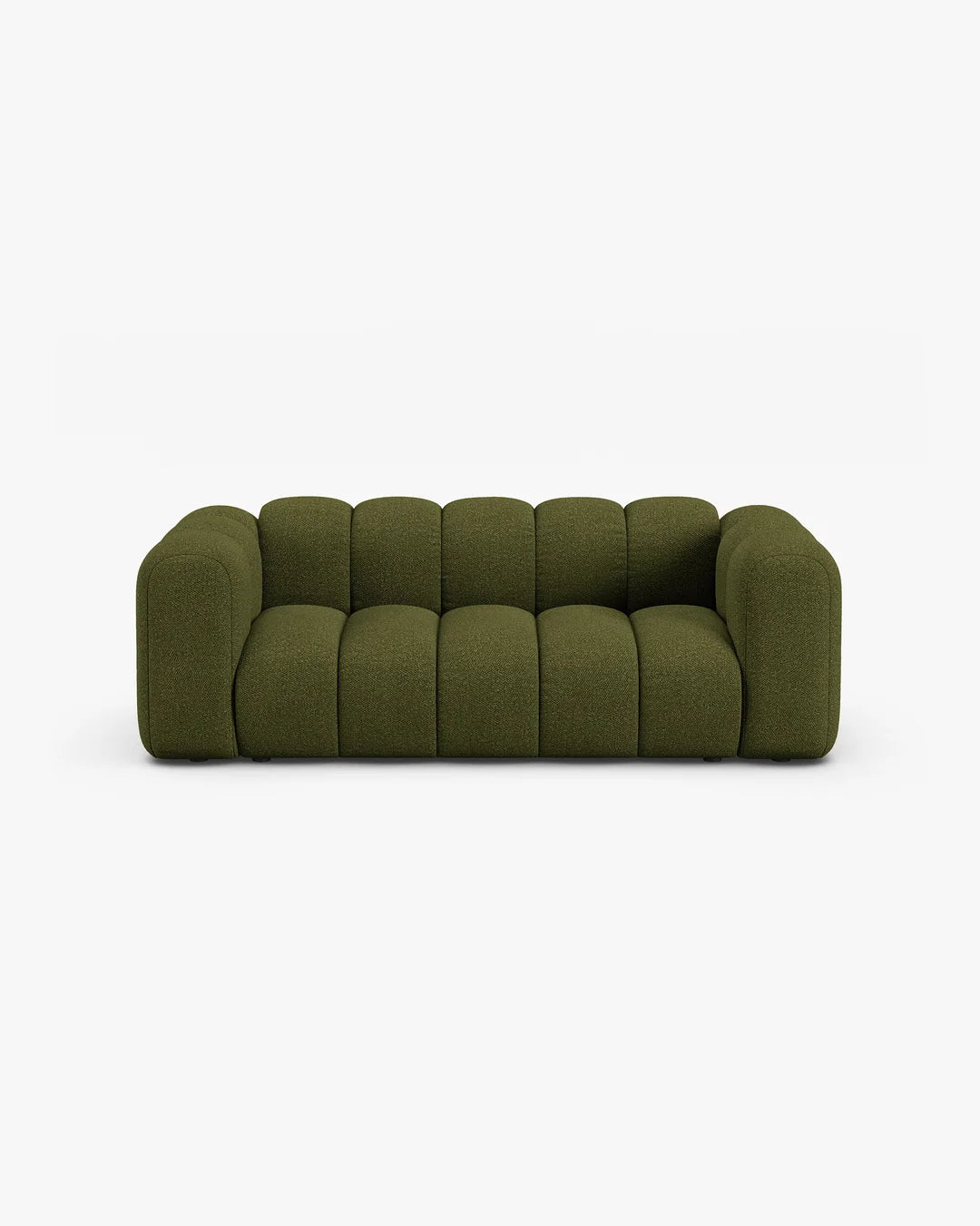PolsterOase Modulsofa – Grandé Sofa 2-Sitzer in Bouclé, 200 cm Breite, Grün – Ansicht 1