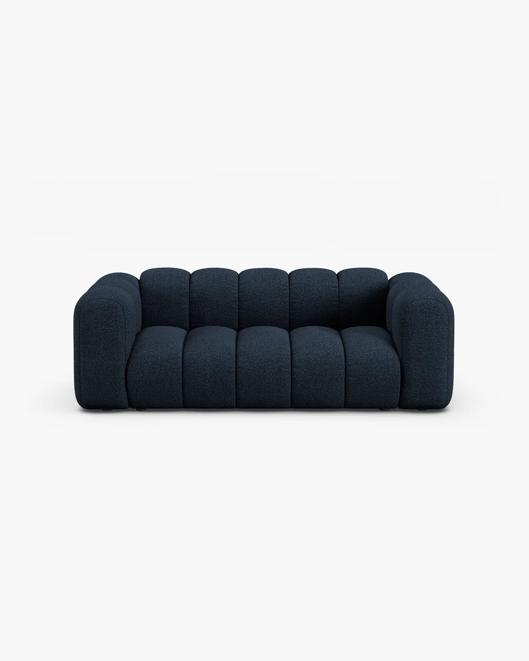 PolsterOase Modulsofa – Grandé Sofa 2-Sitzer in Bouclé, 200 cm Breite, Königsblau – Ansicht 1