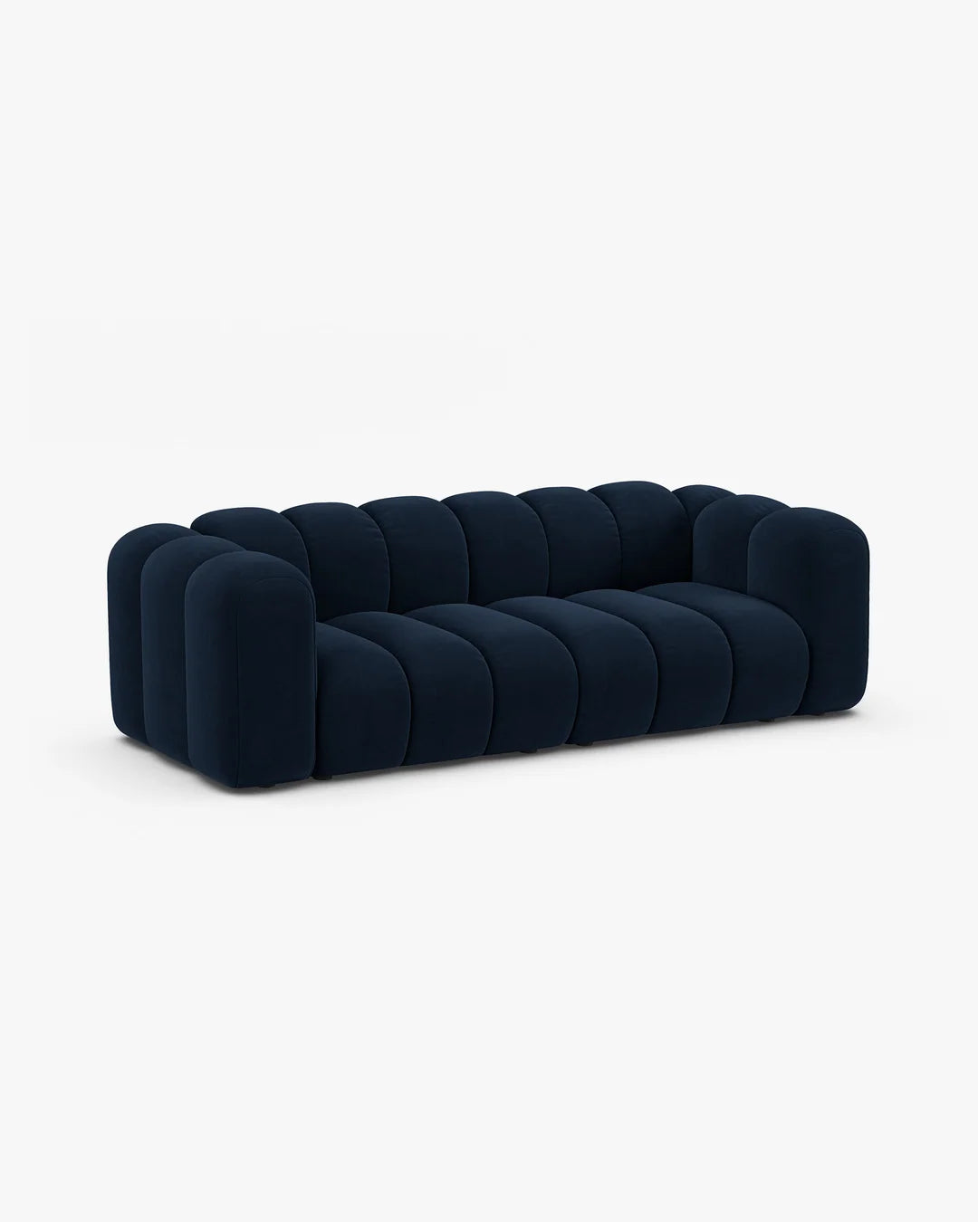 PolsterOase Modulsofa – Grandé Sofa 3-Sitzer in Samt, 230 cm Breite, Königsblau – Ansicht 3