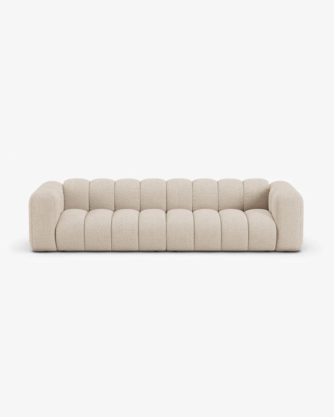 PolsterOase Modulsofa – Grandé Sofa 4-Sitzer in Bouclé, 290 cm Breite, Beige – Ansicht 1