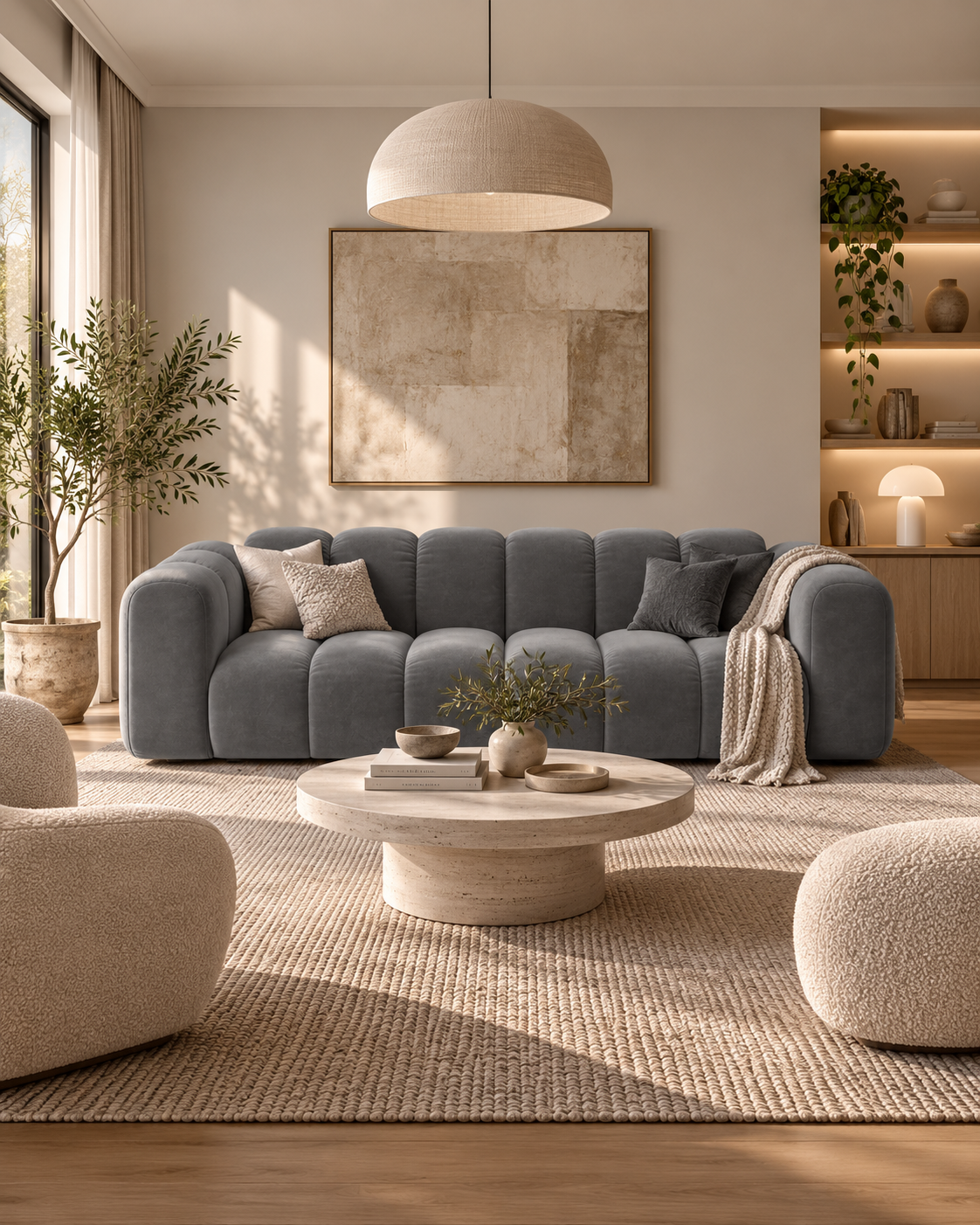 PolsterOase Sofa – Grandé Sofa aus Samt, Dreisitzer, 230 cm – zusätzliche Produktansicht