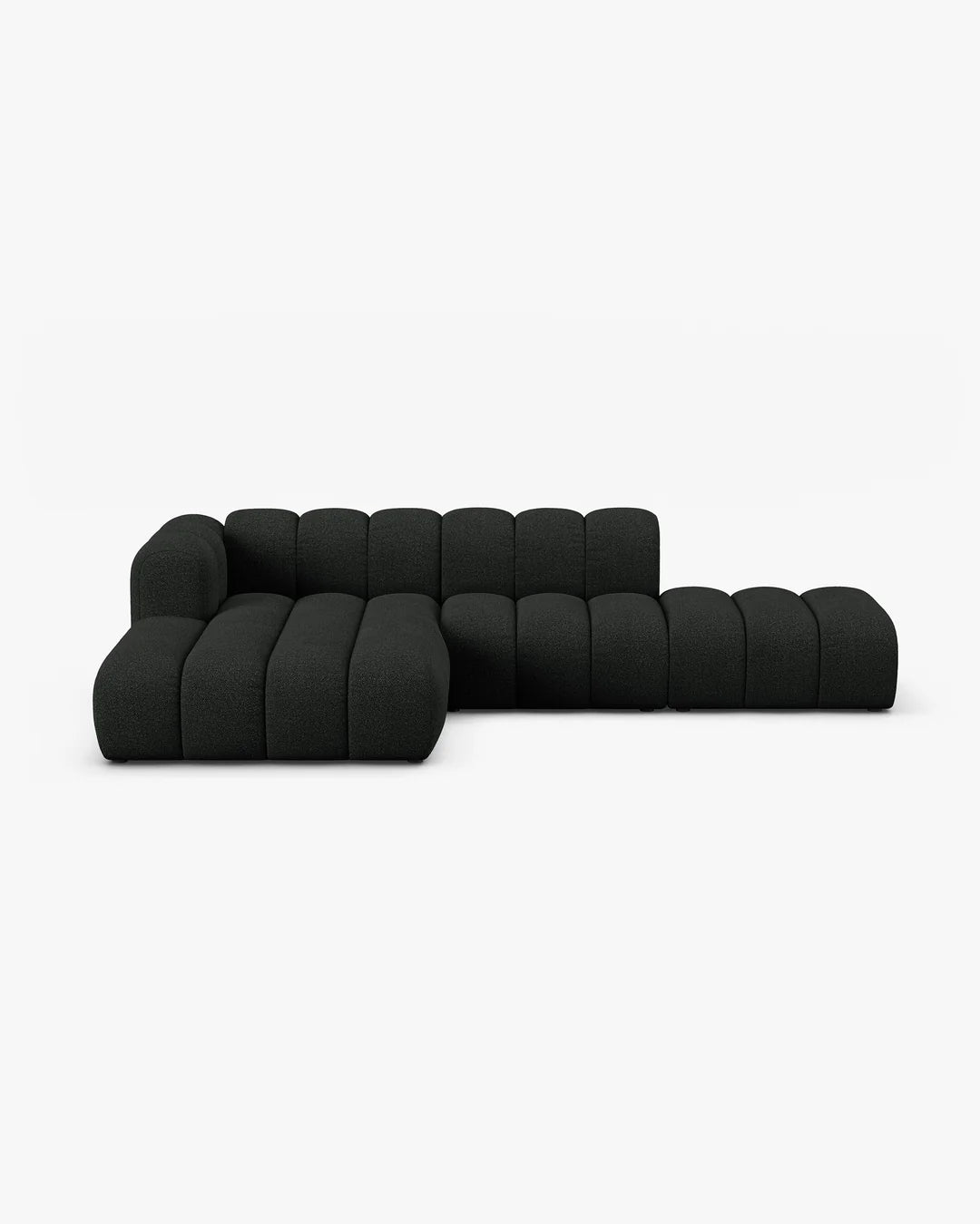 PolsterOase Modulsofa - Grandé offenes Ecksofa aus Bouclé, Fünfsitzer, 299 cm – Ansicht 12