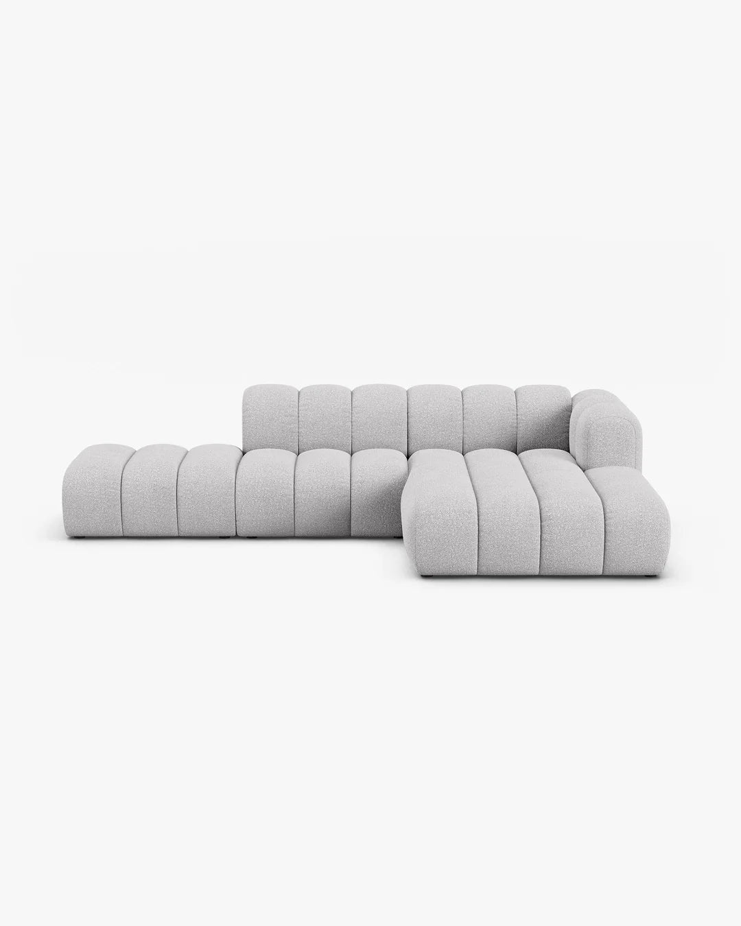 PolsterOase Modulsofa - Grandé offenes Ecksofa aus Bouclé, Fünfsitzer, 299 cm – Ansicht 26