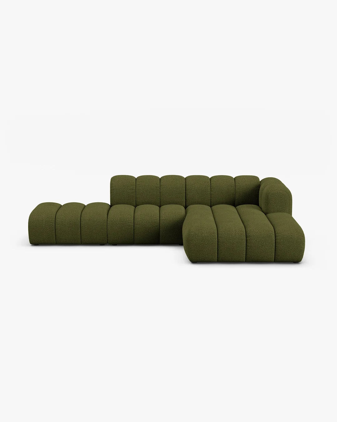 PolsterOase Modulsofa - Grandé offenes Ecksofa aus Bouclé, Fünfsitzer, 299 cm – Ansicht 36