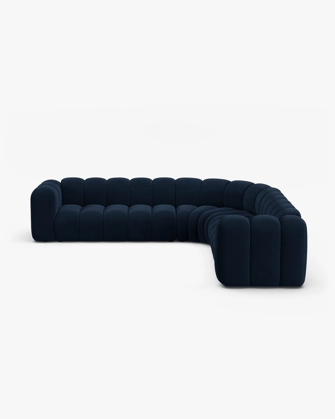 PolsterOase Modulsofa – Grandé symmetrisches Ecksofa 5-Sitzer in Samt, 309 cm Breite, Königsblau – Ansicht 1
