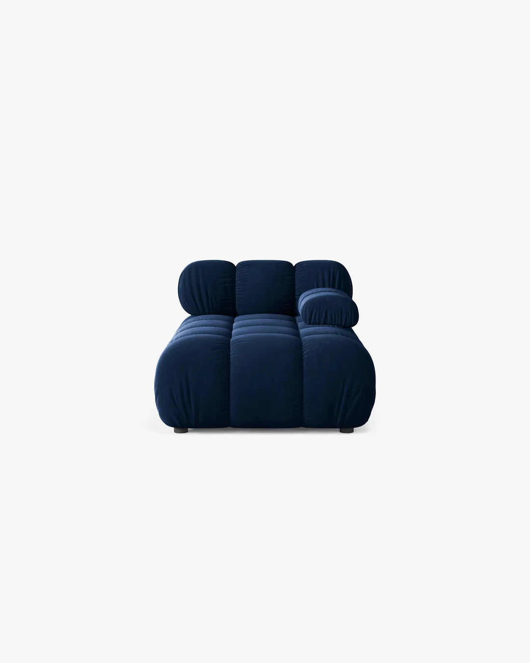 PolsterOase Modulsofa – Selene Chaiselongue mit Armlehne in Samt, 94 x 155 cm, Königsblau – Rechts – Ansicht 1