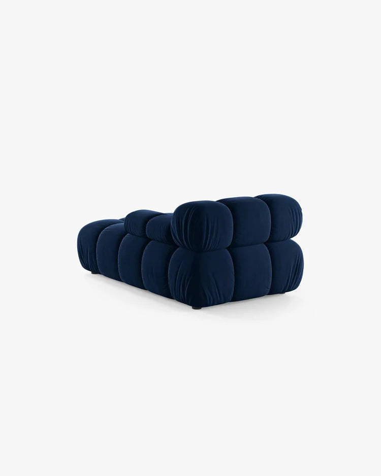 PolsterOase Modulsofa – Selene Chaiselongue mit Armlehne in Samt, 94 x 155 cm, Königsblau – Rechts – Ansicht 4