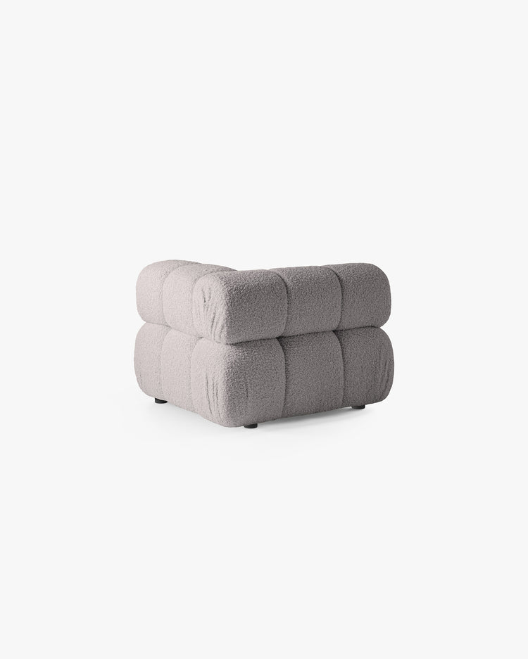 PolsterOase Modulsofa – Selene Eckmodul in Bouclé, 94 cm Breite, Grau – Ansicht 4
