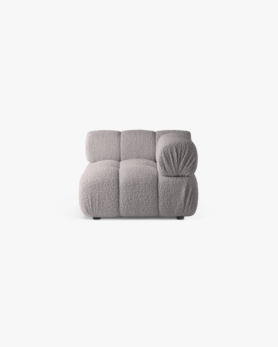 PolsterOase Modulsofa – Selene Eckmodul in Bouclé, 94 cm Breite, Grau – Ansicht 1