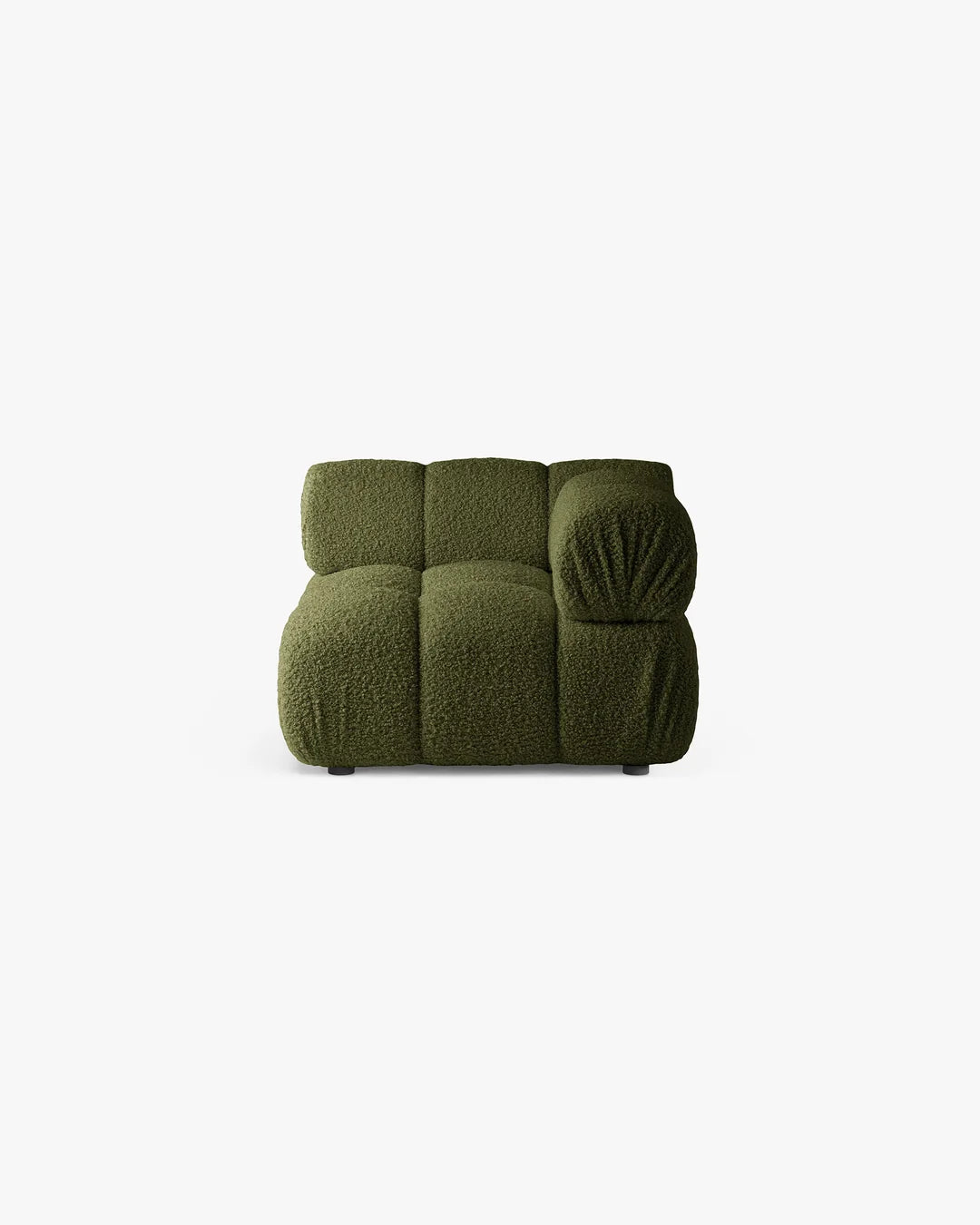 PolsterOase Modulsofa – Selene Eckmodul in Bouclé, 94 cm Breite, Grün – Ansicht 1