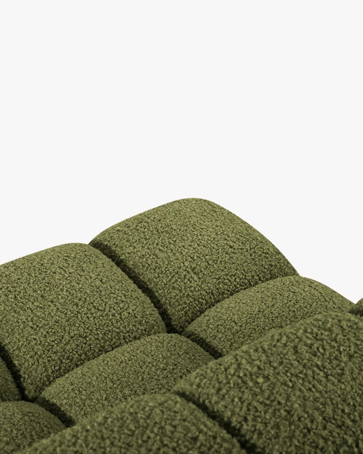 PolsterOase Modulsofa – Selene Eckmodul in Bouclé, 94 cm Breite, Grün – Ansicht 5