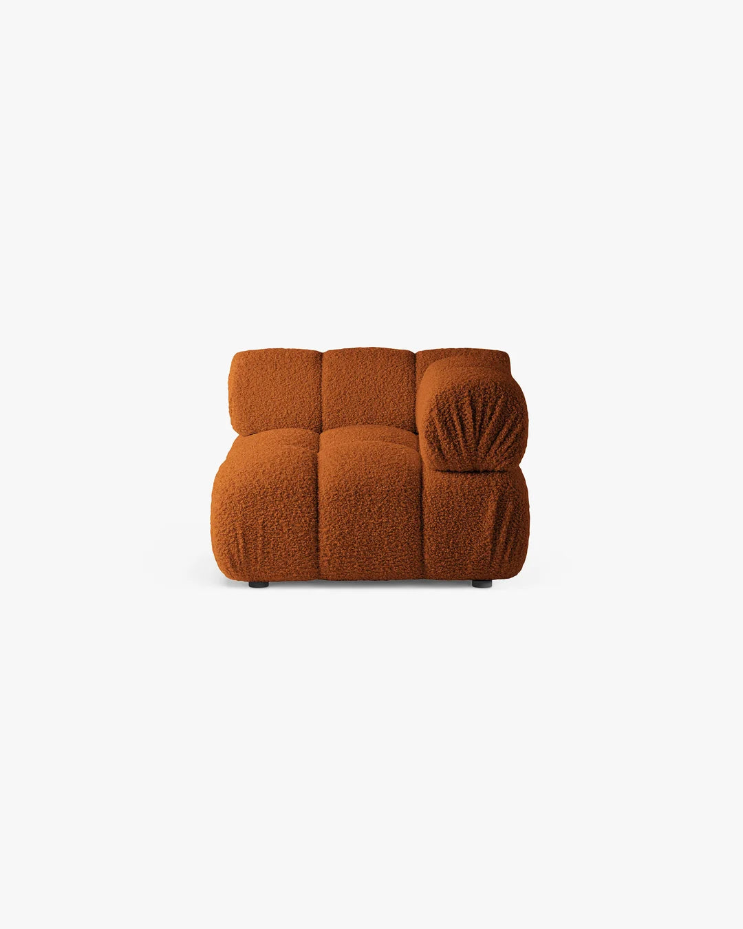 PolsterOase Modulsofa – Selene Eckmodul in Bouclé, 94 cm Breite, Kupfer – Ansicht 1