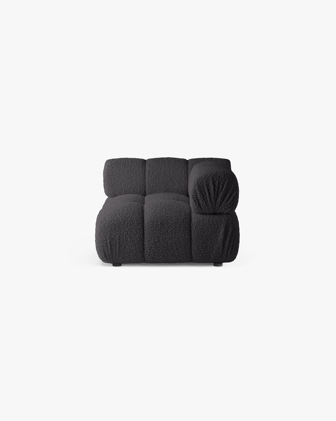 PolsterOase Modulsofa – Selene Eckmodul in Bouclé, 94 cm Breite, Schwarz – Ansicht 1