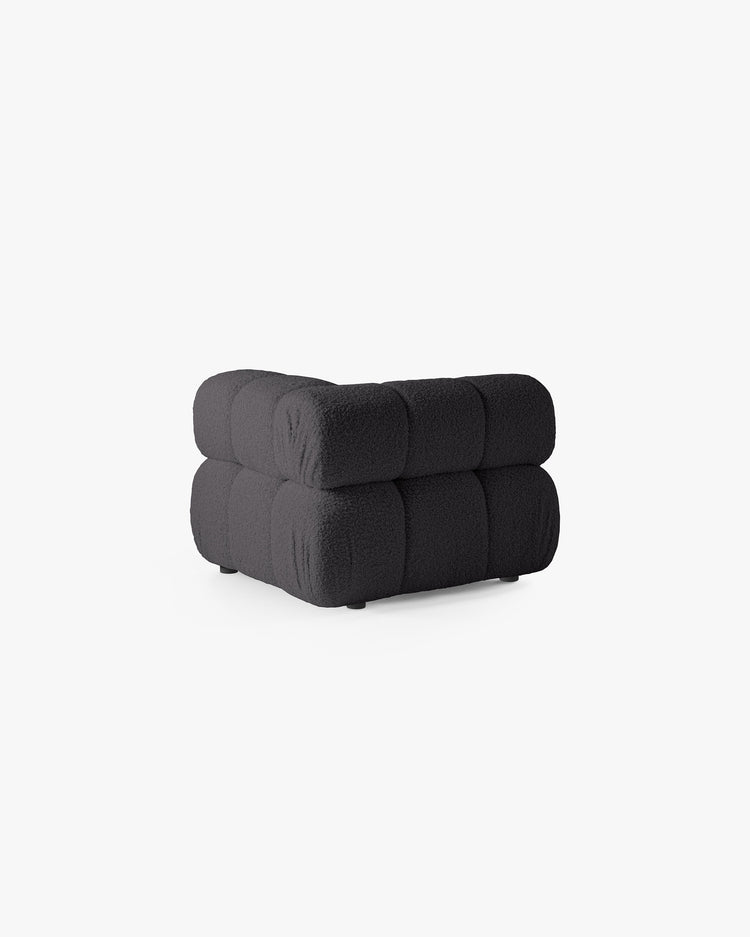 PolsterOase Modulsofa – Selene Eckmodul in Bouclé, 94 cm Breite, Schwarz – Ansicht 4