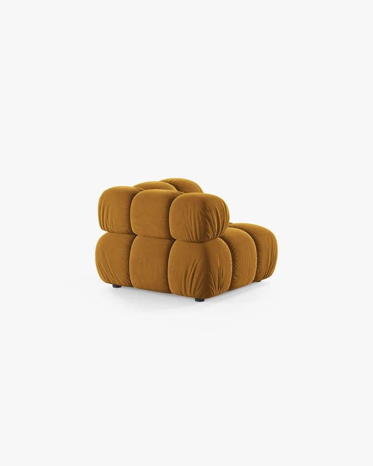 PolsterOase Modulsofa – Selene Eckmodul in Samt, 94 cm Breite, Gelb – Ansicht 4