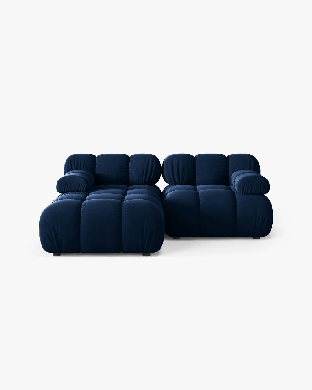 PolsterOase Modulsofa – Selene Ecksofa 2-Sitzer in Samt, 190 cm Breite, Königsblau – Ansicht 1