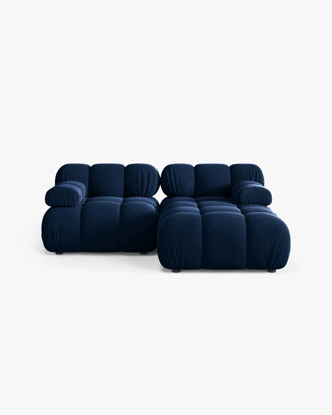 PolsterOase Modulsofa – Selene Ecksofa 2-Sitzer in Samt, 190 cm Breite, Königsblau – Ansicht 1