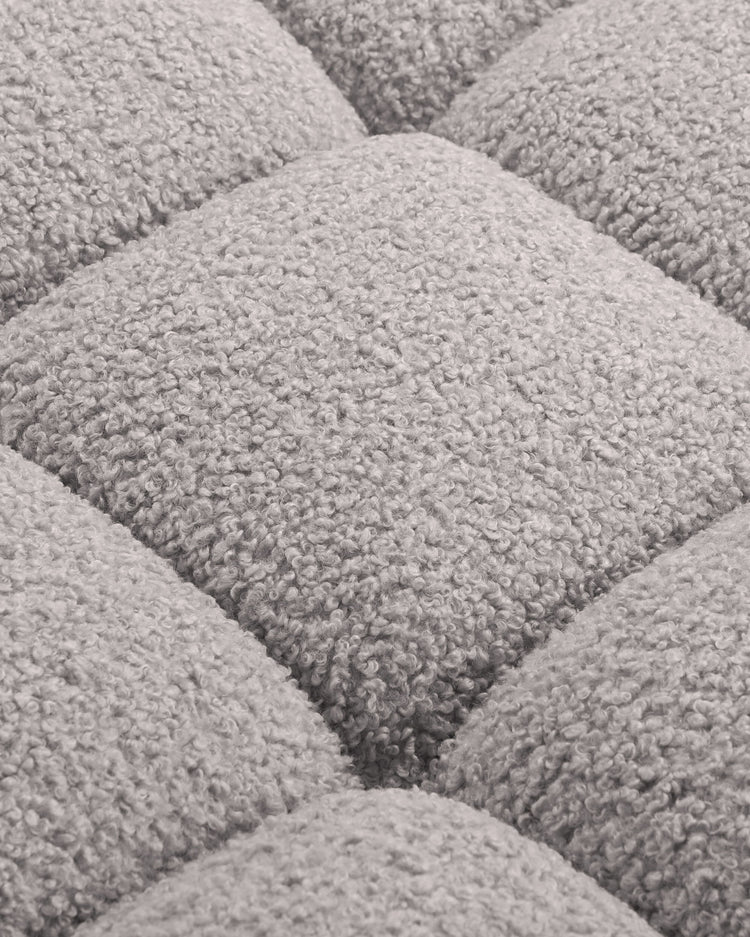 PolsterOase Modulsofa – Selene Ecksofa 3-Sitzer XL in Bouclé, 285 x 160 cm, Grau – Ansicht 6